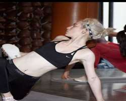 The star is a fitness freak and does not miss her workout schedule.